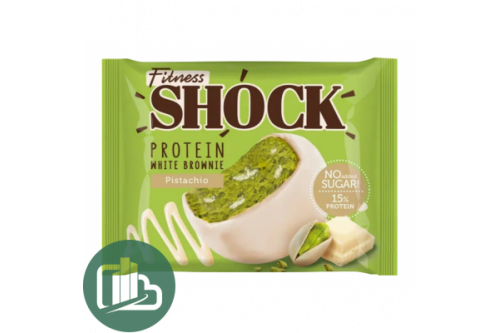 Брауни SHOCKS Брауни бел.шок.с фисташка 50г 1/12