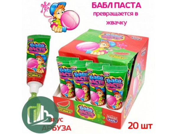 Жев/рез Бабл паста 20г 1/24 Арбуз