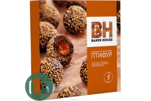 Пирожное  Baker House Птифур карамельно-апельсиновой нач  225гр 1/10