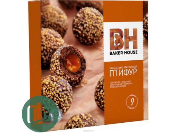 Пирожное  Baker House Птифур карамельно-апельсиновой нач  225гр 1/10