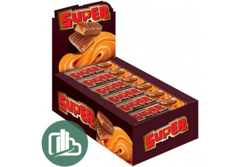 Яшкино батончик SUPER с нугой и мягкой карамелью 40гр 1/18 (8)
