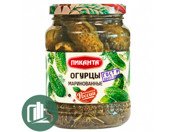 Пиканта Огурцы маринованные ГОСТ 680г 1/6