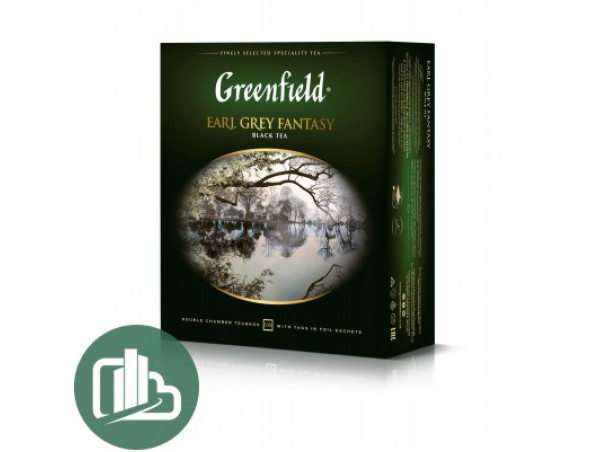 Гринфилд чай 100пак Эрл Грей Фэнтази (Earl Grey Fantasy) черн  1/9