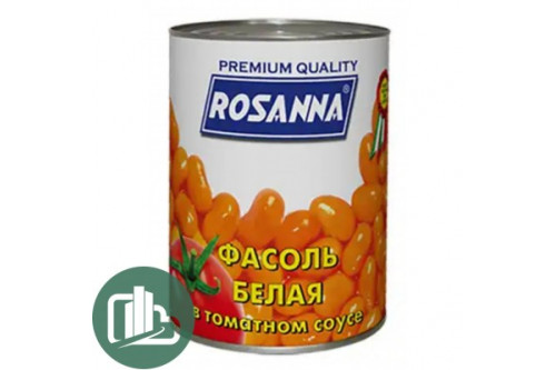 Фасоль Россана белая в том/соусе 400гр 1/12