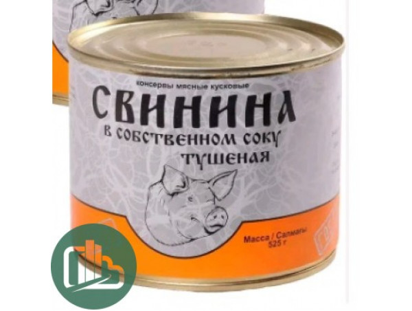 Свинина тушения  Бажай в собственном соку 525г 1/24