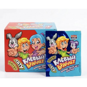 Взрывная карамель с игрушкой и татуировкой "Клёвый Браслет" 1г*30шт*12бл¶