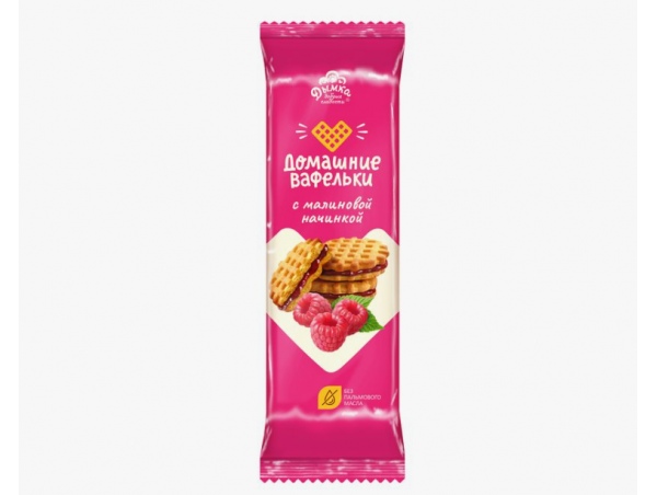 "Домашние вафельки" с малиновой начинкой 155г*15