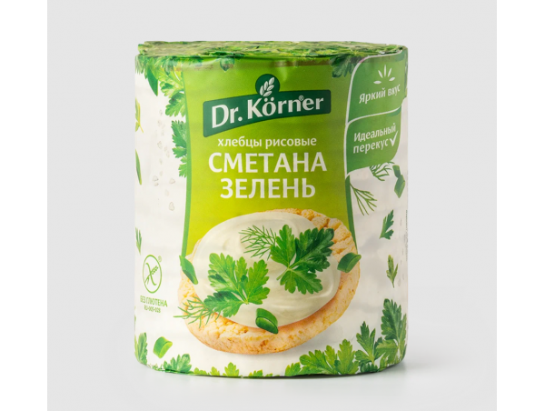 Хлебцы Корнер рисовые смет зел