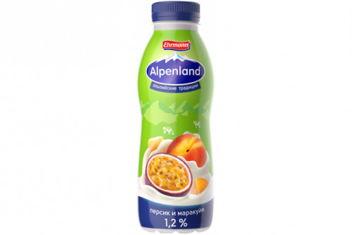 Йогурт Alpenland 420г. Персик - Маракуйя Йогурт Alpenland 420г. Персик - Маракуйя
