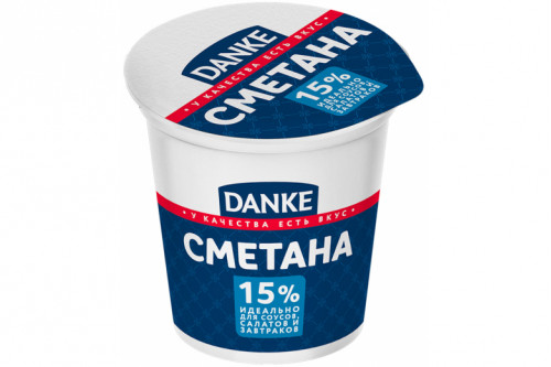 Cметана "DANKE" 15% 300г.