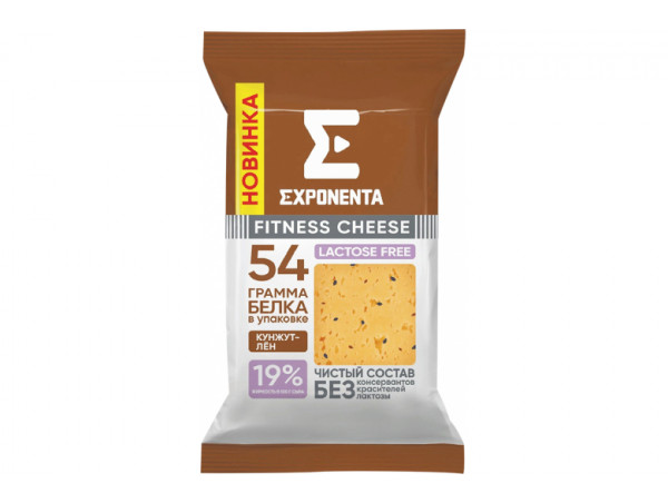 Сыр безлактозный "EXPONENTA" ФИТНЕС ЧИЗ 35% 180г. Кунжут-лён