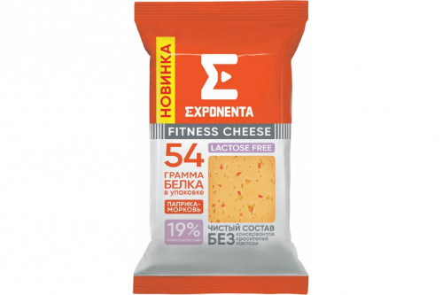 Сыр безлактозный "EXPONENTA" ФИТНЕС ЧИЗ 35% 180г. Паприка-морковь