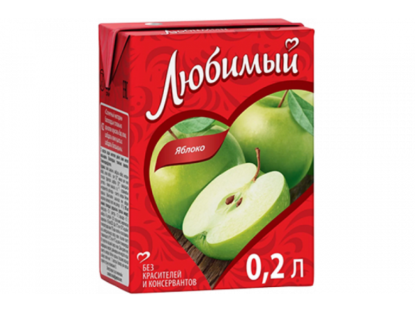 "Любимый" напиток 0.2л тетра яблоко "Любимый" напиток 0.2л тетра яблоко