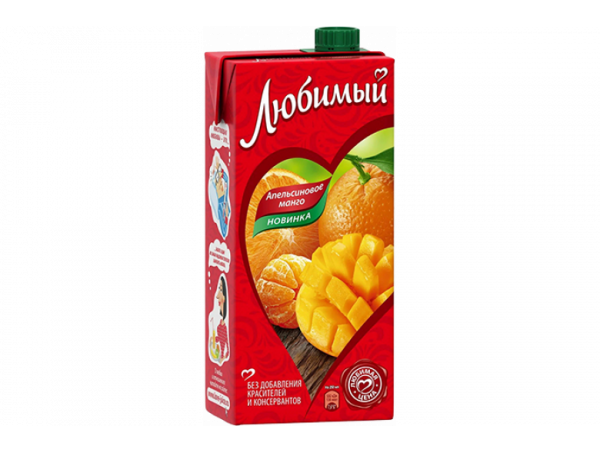 "Любимый" напиток 0.95л тетра апел-манго-мандарин "Любимый" напиток 0.95л тетра апел-манго-мандарин