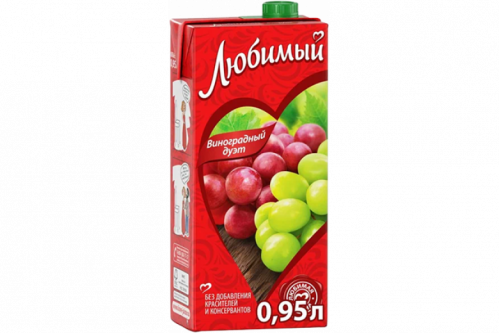 "Любимый" напиток 0.95л тетра виноград.дуэт