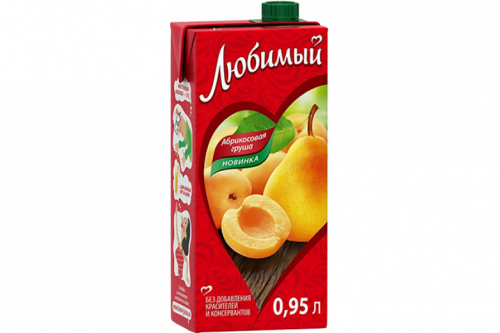 "Любимый" напиток 0.95л тетра яблоко-абрикос-груша