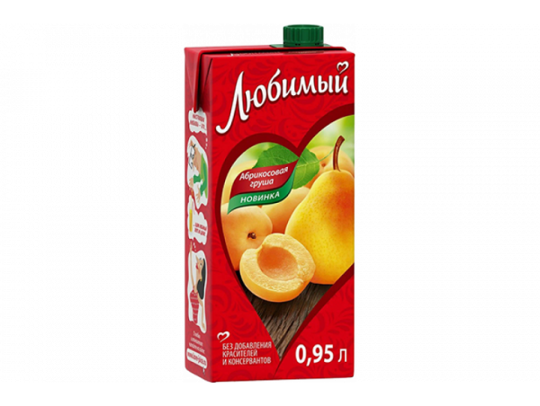 "Любимый" напиток 0.95л тетра яблоко-абрикос-груша "Любимый" напиток 0.95л тетра яблоко-абрикос-груша