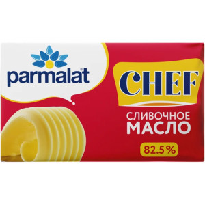 Масло сладко-сливочное "Parmalat" Chef несолёное 82,5% 180г.