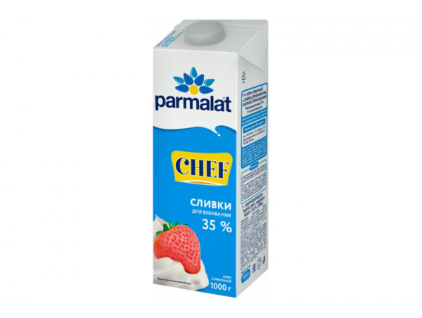 Сливки для взбивания у/пастеризованные "Parmalat" Chef 35% 1000г.