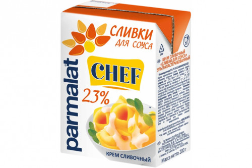 Сливки для соуса у/пастеризованные "Parmalat" Chef 23%  200г.