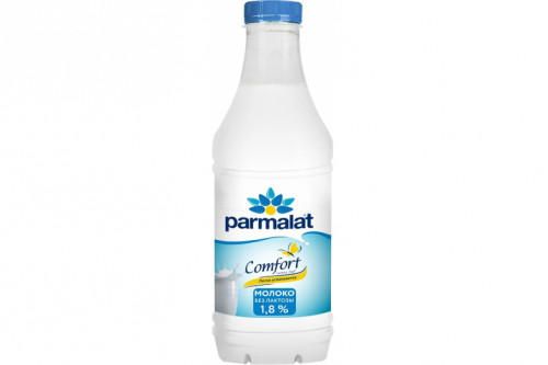 Молоко безлактозное "Parmalat" Comfort пастеризованное 1,8% 900мл.