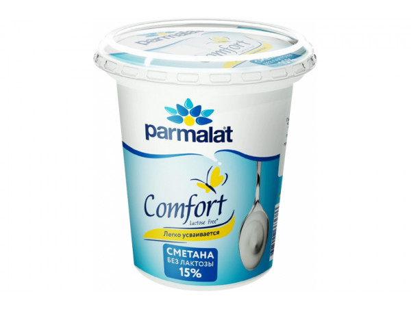 Сметана безлактозная "Parmalat" Comfort 15% 300г.