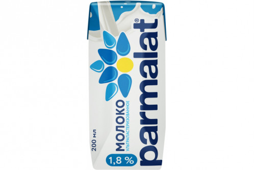 Молоко у/пастеризованное "Parmalat" 1,8% 200мл.