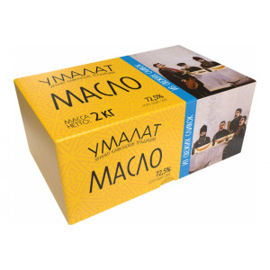 Масло сладко-сливочное "Умалат" Крестьянское 72,5% 2кг.