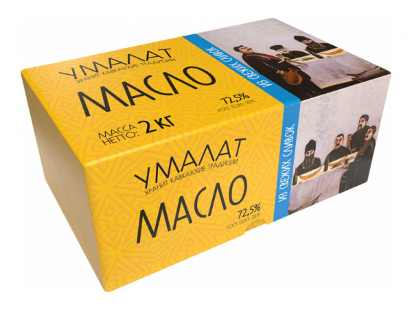 Масло сладко-сливочное "Умалат" Крестьянское 72,5% 2кг.