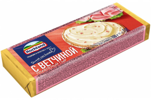 Сыр плав. "Хохланд" 100г блоч ветчина