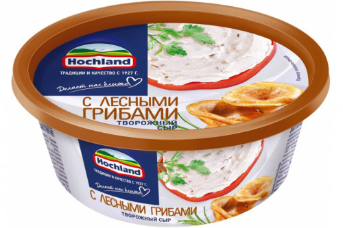 Сыр творожный "Хохланд" п/ст 140г лес.грибы