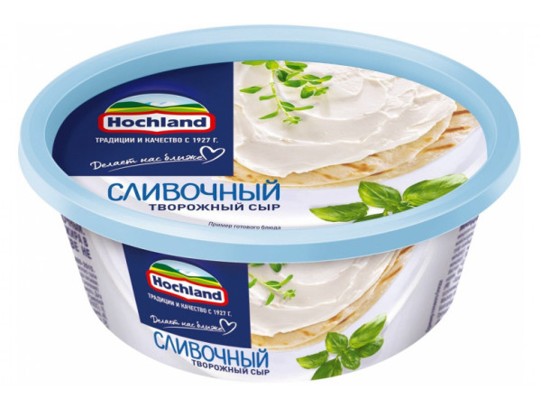 Сыр творожный "Хохланд" п/ст 140г сливочный Сыр творожный "Хохланд" п/ст 140г сливочный