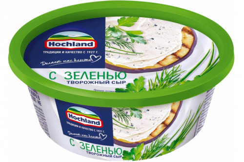 Сыр творожный "Хохланд" п/ст 140г зелень