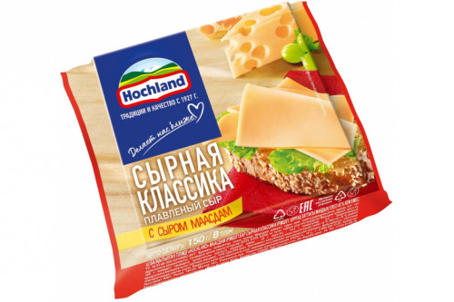Сыр плав. "Хохланд" 150г ломт маасдам