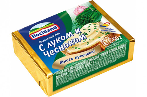 Сыр плав. "Хохланд" 50г блоч лук-чеснок Сыр плав. "Хохланд" 50г блоч лук-чеснок