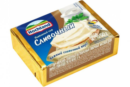 Сыр плав. "Хохланд" 50г блоч сливочный