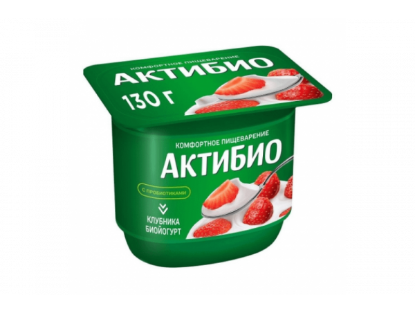 Йогурт "АктиБИО" 130г клубника 2,9%