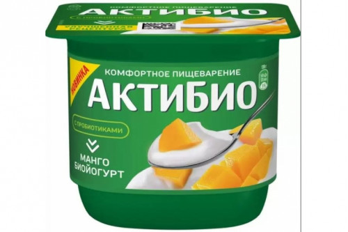 Йогурт "АктиБИО" 130г манго 3% Йогурт "АктиБИО" 130г манго 3%