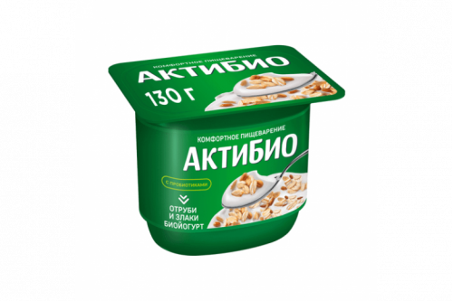 Йогурт "АктиБИО" 130г отруби-злаки 2,9%