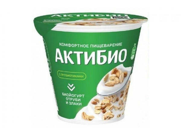 Биойогурт "Актибио" 2,9% 220г отруби-злаки