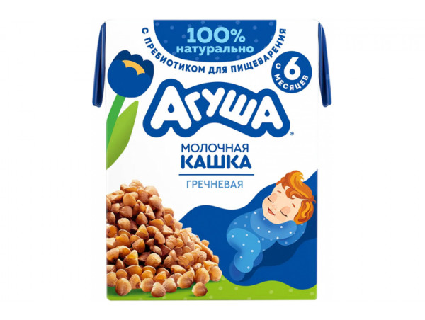 Молочная каша гречневая "Агуша" Засыпай-ка 2,5% 200мл.