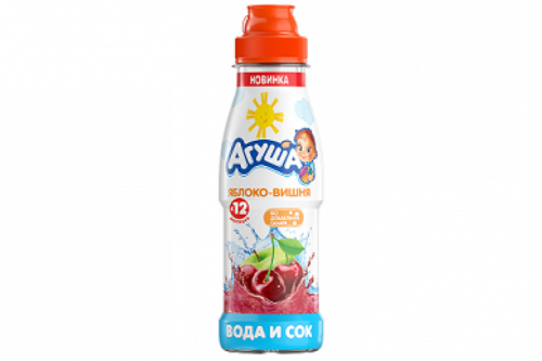 Вода с соком "Агуша" яблоко-вишня 300мл Вода с соком "Агуша" яблоко-вишня 300мл