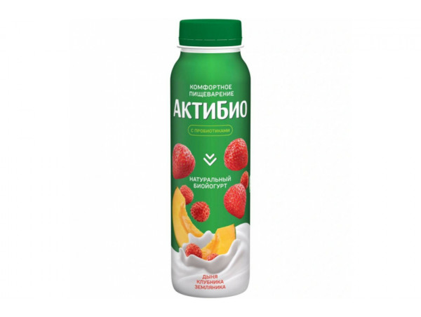 Йогурт "Актибио" дыня-клубника-земляника 260г