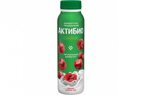 Йогурт "Актибио" вишня-семена чиа 260г