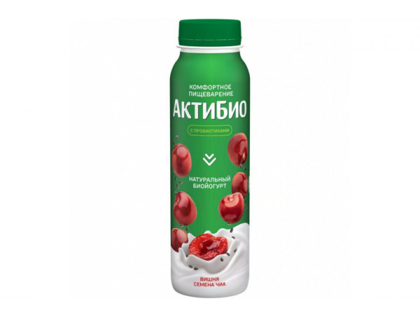 Йогурт "Актибио" вишня-семена чиа 260г