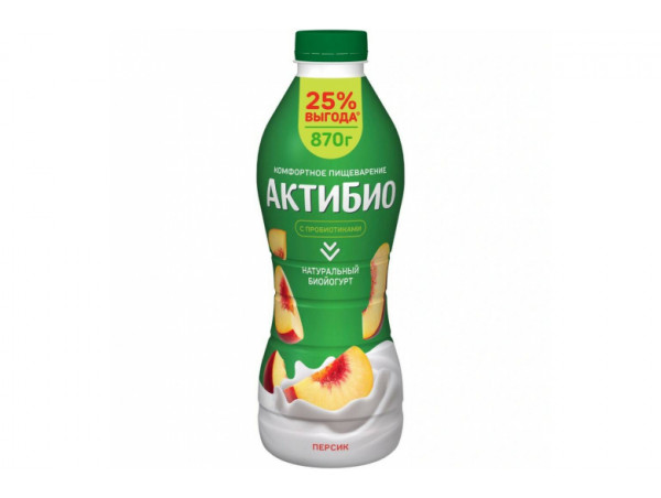 Питьевая "Актибио" персик 870г