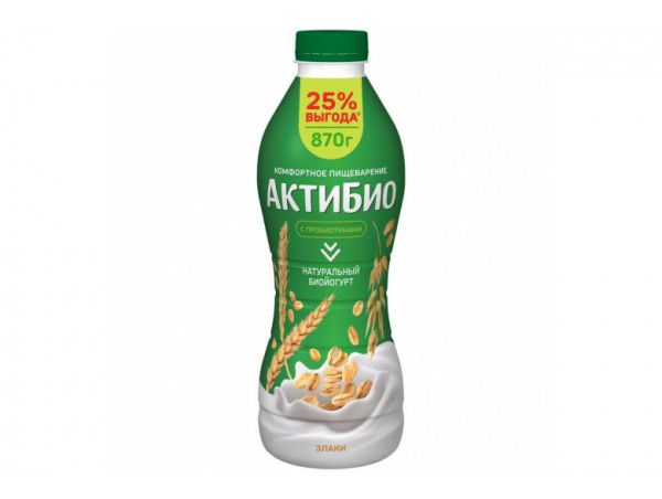 Питьевая "Актибио" злаки 870г