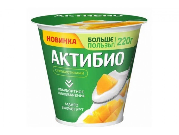 Биойогурт "Актибио" 3% 220г манго