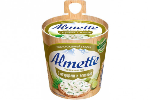 Сыр творожный "Альметте" п/ст 150г огурцы-зелень Сыр творожный "Альметте" п/ст 150г огурцы-зелень