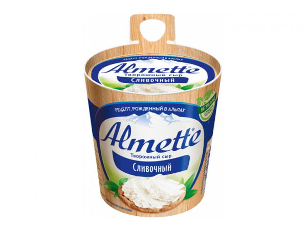 Сыр творожный "Альметте" п/ст 150г сливочный